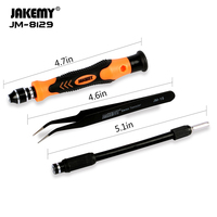 Kit de tournevis de précision avec pinces antistatiques, barre d'extension souple de 130 mm, embouts CR-V, réparation numérique, OEM, bricolage, poignée en plastique