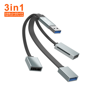 Vcom <span class=keywords><strong>USB</strong></span> <span class=keywords><strong>Hub</strong></span> 4 cổng đa Splitter SD TF Đầu Đọc Thẻ cho máy tính xách tay điện thoại dữ liệu <span class=keywords><strong>Sync</strong></span> USB3.0 OTG cáp 15cm - Product Image 2