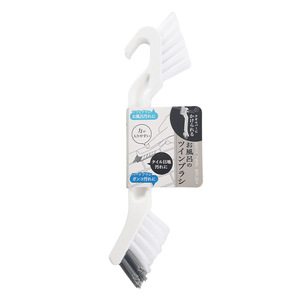 Brosse à double tête LEC pour les interstices, en fil d'acier et plastique, pour le nettoyage des murs et sols de salle de bain, sans angles morts - Product Image 2