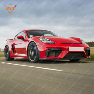 Pare-chocs avant en fibre de carbone + matériau FRP de style <span class=keywords><strong>GT</strong></span>-<span class=keywords><strong>4</strong></span> pour <span class=keywords><strong>Porsche</strong></span> <span class=keywords><strong>718</strong></span>, mise à niveau vers un pare-chocs avant de style GT4 - Product Image 4