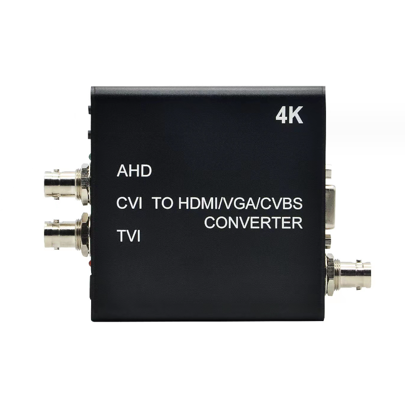 Hot sell multifunction 4K coaxial HD converter AHD/TVI/CVI/CVBS to HDMI/VGA/CVBS 1080P Customizable power supply