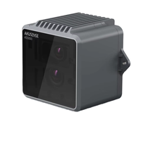 Teknologi AKUSENSE DTOF Jarak Kerja 50M Tahan Cahaya Kuat 100KLux Angin Hujan Kabut Sensor LiDAR DTOF Solid-state Array