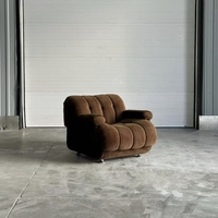 Canapé modulaire en velours brun rétro design antique moyen, combinaison libre, canapé de salon pour trois personnes, appartement, canapé de détente