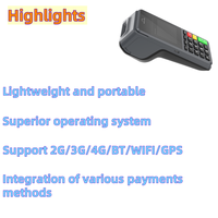 I5000 Android 10 Pos pintar, dengan antarmuka Usb untuk Supermarket 2.4 inci portabel semua dalam satu Pos Terminal mendukung 1D/2D Barcode
