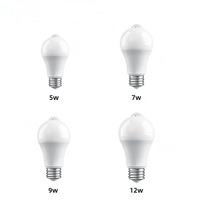 Bombilla inteligente de luz LED con sensor de movimiento humano para pasillo delantero, 5W, 7W, 9W, 12W, E27/B22, ahorro de energía