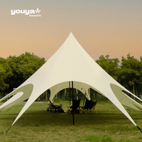 Tente extérieure de qualité supérieure 40-80 personnes trois visières grande tente extensible de luxe étanche en plein air Camping fête mariage pour événement