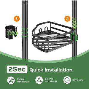 Ayarlanabilir 4 Katlı Paslanmaz Demir Köşe Rafı Modern Tasarım Duş Düzenleyici Su Geçirmez Yer Tasarruflu Banyo Mutfak Oturma Odası - Product Image 6