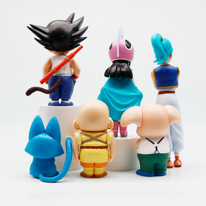 6 figurines PVC Dragon Ball Z Son <span class=keywords><strong>Goku</strong></span> <span class=keywords><strong>Chichi</strong></span> Kuririn Oolong, modèle de figurine, jouet, poupée, ornement, dérivés d'animation - Product Image 4