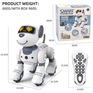 Jouet de chien télécommandé intelligent programmable SJY-BG1533 pour enfants, chien robot électronique sans fil en plastique avec lumières et fonctions éducatives - Product Image 2