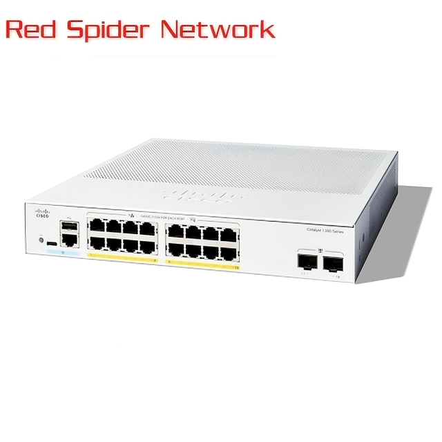 16 Port PoE Ethernet Gigabit Smart Network Switch C1300-16P-2G Network Switch Cisco C1300-16P-2G