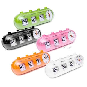 <span class=keywords><strong>Horloge</strong></span> de bureau rétro moderne <span class=keywords><strong>avec</strong></span> calendrier Mouvement à quartz Option de logo personnalisé <span class=keywords><strong>pour</strong></span> les <span class=keywords><strong>personnes</strong></span> âgées - Product Image 2