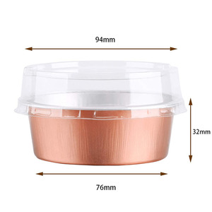Y150 Cốc dùng một lần bánh pho mát bánh cupcake nướng nhôm tăng vàng phục vụ món tráng miệng 5oz Vòng <span class=keywords><strong>150ml</strong></span> lá thực phẩm <span class=keywords><strong>container</strong></span> - Product Image 3