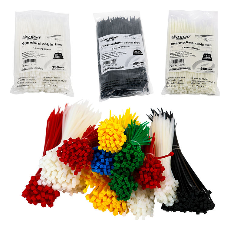 Nylon Cable Tie Organizer Set 500-Piece Zip Ties Assorted Sizes