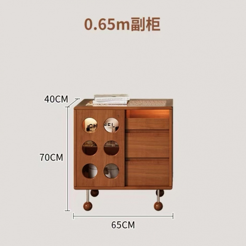 65cm pine side cabinet (excluding mirror)