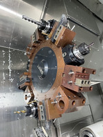 Torno CNC de Metal de Servicio Pesado con Bancada Inclinada, Control Fanuc/GSK, 12 Estaciones de Herramientas, 3 Ejes, Eje Y de 45 Grados para Fresado y Torneado