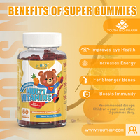 Gummies multivitaminés de haute qualité à marque privée, supplément de bien-être quotidien à la pectine pour adultes occupés, certifié ISO, disponible