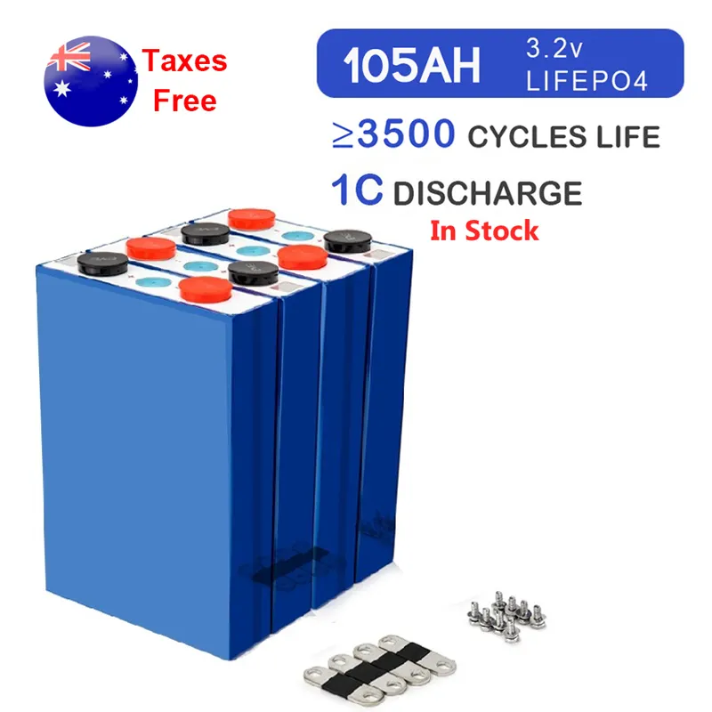 Australian High Discharge 3.2V 90Ah 100Ah 105Ah 120Ah 135Ah Lifero4 Lifepo4 Lithium Ion Battery Cell Aus Au Stock Warehouse