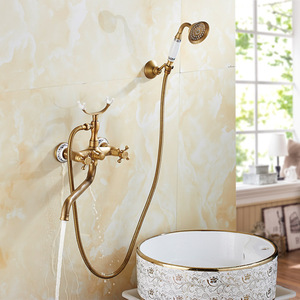 Ensemble <span class=keywords><strong>de</strong></span> douche simple en laiton antique <span class=keywords><strong>de</strong></span> style européen et américain, mitigeur <span class=keywords><strong>de</strong></span> douche encastré - Product Image 3