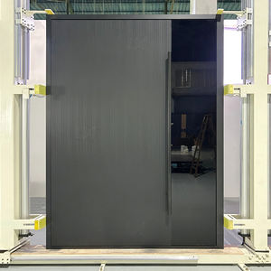 Puertas de seguridad de entrada principal exterior frontal de diseño negro de lujo entrada frontal de aluminio puertas de aluminio de entrada principal grande para una <span class=keywords><strong>casa</strong></span> - Product Image 2