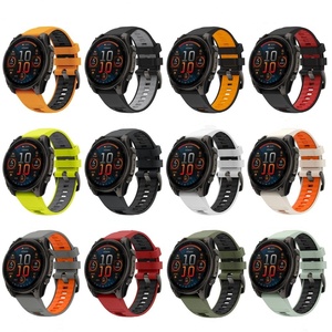 Correa Oficial de Dos Tonos para Garmin Fenix 8, Correa de Silicona de 26 mm para Garmin Fenix 9 Pro 7X 6, Correas para <span class=keywords><strong>Reloj</strong></span> - Product Image 3