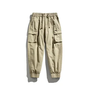 Брюки-карго с карманами, нейтральная крутая уличная одежда для парней, Длинные свободные дизайнерские брюки-карго с 6 карманами