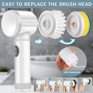 USB Charging <strong>Cleaning</strong> <strong>Brush</strong> for Kitchen,Bathroom,<strong>Shower</strong> Door,Bathtub,Mirror,Tile,Tub,Dish,Sink, Handheld Household - Product Image 5