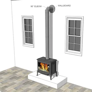 Indoor Fireplace Firewood Freestanding Wood Burning Cast Iron Cooking Modern Wood Stove