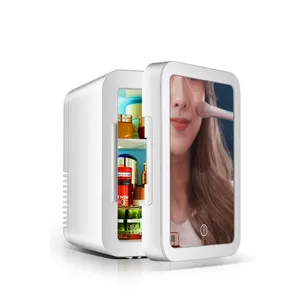 best selling portable household appliances small a refrigerator for juices 4L mini fridge with mirror and LED