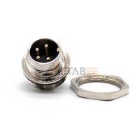 Conector M16 Cable de soldadura recto macho hembra de 4 pines Montaje trasero