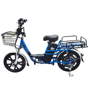 Bicicleta eléctrica con marco de acero al carbono, 18 pulgadas, batería de litio de 350w, 48v/12ah, entrega de comida - Product Image 4