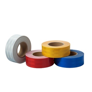 <span class=keywords><strong>Cinta</strong></span> <span class=keywords><strong>Reflectante</strong></span> de Alta Visibilidad HIP en Blanco, Amarillo y Rojo, Similar a <span class=keywords><strong>3M</strong></span>, <span class=keywords><strong>para</strong></span> Aplicaciones en <span class=keywords><strong>Camiones</strong></span>, Hecha de Material PET - Product Image 2
