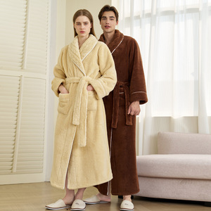 Ensemble De Pyjama D'hiver En Polaire Corail épais Et Chaud