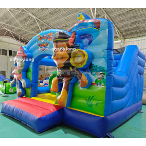 Château gonflable commercial à thème Patrouille de Dessins Animés avec toboggans pour enfants et tout-petits, maison de rebond avec souffleur - Product Image 4
