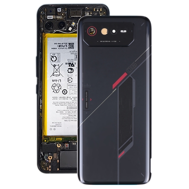 Good Quality Glass Battery Back Cover Replacement  for Asus ROG Phone 6 AI2201-C AI2201-F Black Cell Phone Spare Parts