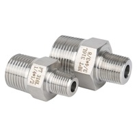 Raccord de réduction haute pression en acier inoxydable forgé, à double extrémité filetée extérieure