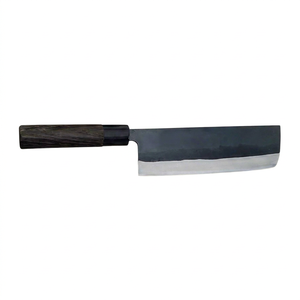 Herramienta de exhibición con mango de madera texturizada oscura personalizada, con virola oscura y agarre octogonal, fabricada con acero de herramienta forjado de aleación de alto carbono. - Product Image 1
