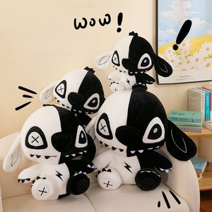 Coussin personnalisé en peluche super douce, motif <span class=keywords><strong>elfe</strong></span> noir de dessin animé, avec rembourrage en coton PP pour le soulagement du stress - Product Image 2