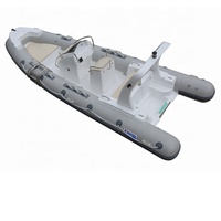 Haohai 22 pieds luxe nouveau Hypalon rigide gonflable nervure bateau moteur hors-bord PVC fibre de verre coque matériel pêche sport rivière