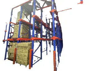 Вертикальный стеллаж для поддонов проходит через тяжелую Стеллаж с порошковым покрытием Складской Стеллаж с высокой плотностью хранения