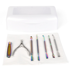 Plastic Manicure <b>Nail</b> Sterilizer <b>Box</b> Portable Disinfection Tray Clipper Tweezers <b>Nail</b> Tool Disinfection <b>Box</b> Salon Wholesale - Product Image 3