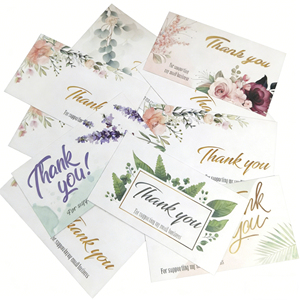 Cartes <span class=keywords><strong>de</strong></span> <span class=keywords><strong>remerciement</strong></span> florales minimalistes, <span class=keywords><strong>texte</strong></span> personnalisé disponible pour les cadeaux, la pâtisserie et les faveurs <span class=keywords><strong>de</strong></span> fête - Product Image 5