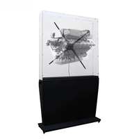 Affichage publicitaire de magasin intérieur 100cm Ventilateur holographique 3D Led Hologramme Ventilateur transparent Vitrine d'affichage