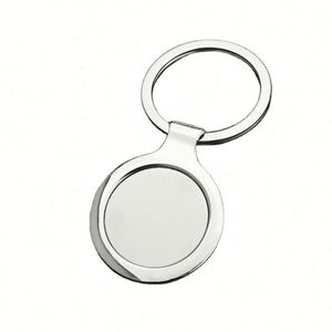 WSY878 <b>Custom</b> Logo Blank Sublimation Car Promotional Stainless Steel Metal Blank Keychain Home Keyring for Promotion Gift - Product Image 2