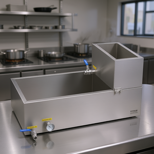 Evaporador de jarabe de arce Vevor, de acero inoxidable 304, con válvulas y termómetro, para uso comercial en cocinas. - Product Image 2