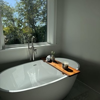 Plateau de baignoire en bois d'acacia, grand plateau de baignoire, accessoires de baignoire durables, support avec organisateur de rangement
