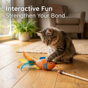 Juego <span class=keywords><strong>de</strong></span> 7 Juguetes Manuales <span class=keywords><strong>de</strong></span> Algodón para <span class=keywords><strong>Gatos</strong></span>, Varita Interactiva, Ratón <span class=keywords><strong>de</strong></span> Lino, Pez para <span class=keywords><strong>Gatos</strong></span> <span class=keywords><strong>de</strong></span> Interior, Alivia el Aburrimiento - Product Image 2