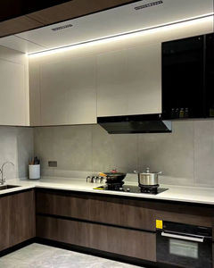 ตู้ครัวเคลือบแล็คเกอร์ดีไซน์ทันสมัยตามสั่งสำหรับโครงการอพาร์ตเมนต์ - Product Image 4