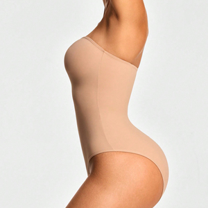 Ladymate ODM/OEM <strong>Body</strong> De Control De Barriga Mujer Women <strong>Strapless</strong> Bodysuit One Piece <strong>Body</strong> Shaper Thong Tummy Control Shapewear - Product Image 5