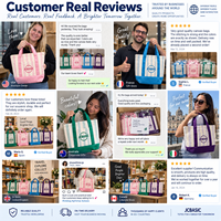 Sac fourre-tout en toile à rayures brodées personnalisées, grande capacité, avec poche avant et soufflet de fond, idéal pour le shopping