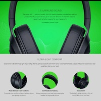 Razer Kraken X Headset Gaming berkabel, Headset Gaming 7.1 suara Surround, Headset Gaming Multi-Platform asli